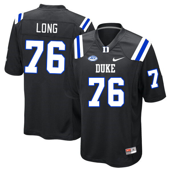 Men #76 Jake Long Duke Blue Devils College Football Jerseys Stitched Sale-Black